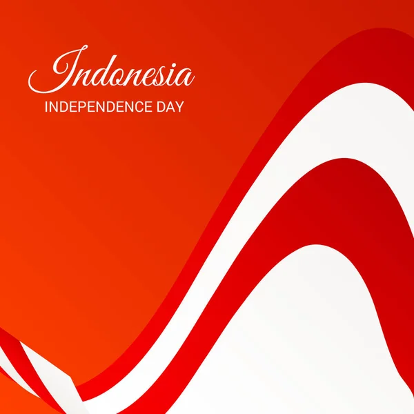 Ilustracja Wektorowa Tekstu Streszczenie Tło Dla Dzień Niepodległości Indonezji — Wektor stockowy