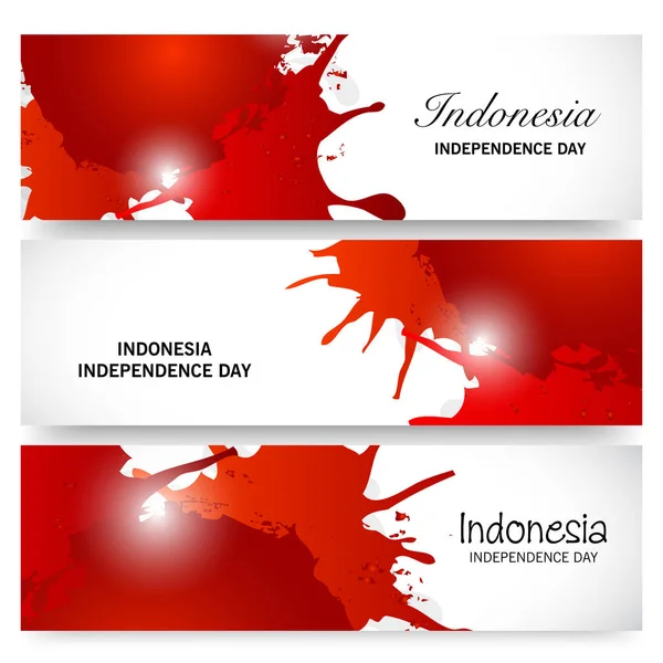 Ilustracja Wektorowa Tekstu Streszczenie Tło Dla Dzień Niepodległości Indonezji — Wektor stockowy