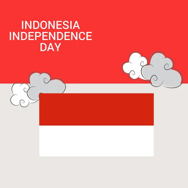 Vektoros Illusztráció Egy Szöveg Tér Absztrakt Háttér Indonézia Függetlenség Napja — Stock Vector