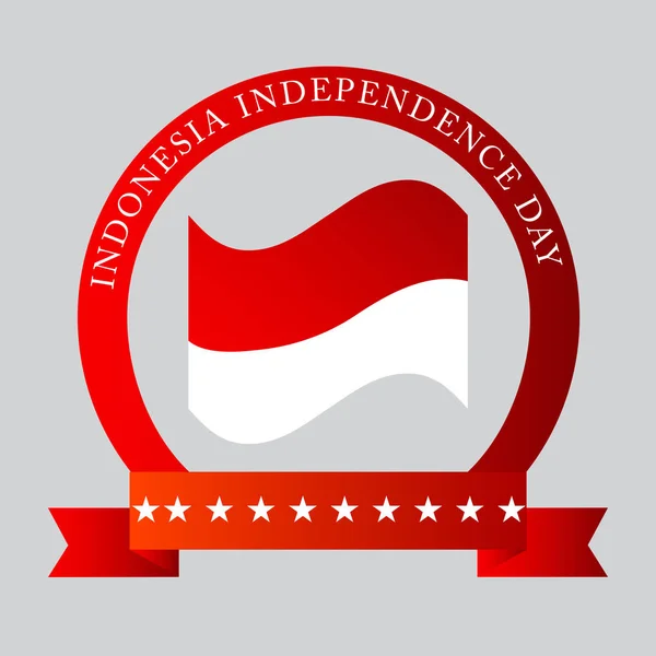 文本空间的矢量插图印度尼西亚独立日的抽象背景 — 图库矢量图片