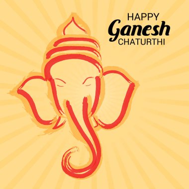 Ganesh Chaturthi kutlama Festivali için vektör çizim yaratıcı kartı, Poster veya başlık sayfası.