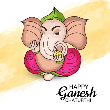 Ganesh Chaturthi kutlama Festivali için vektör çizim yaratıcı kartı, Poster veya başlık sayfası.