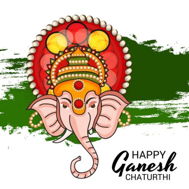 Ganesh Chaturthi kutlama Festivali için vektör çizim yaratıcı kartı, Poster veya başlık sayfası.