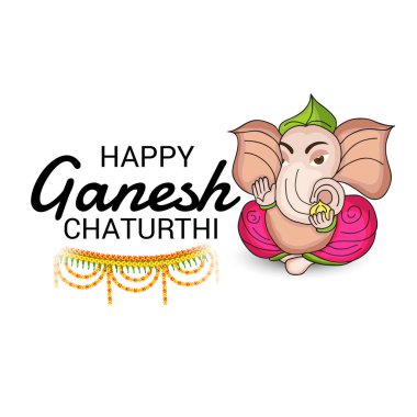 Ganesh Chaturthi kutlama Festivali için vektör çizim yaratıcı kartı, Poster veya başlık sayfası.
