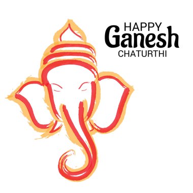 Ganesh Chaturthi kutlama Festivali için vektör çizim yaratıcı kartı, Poster veya başlık sayfası.