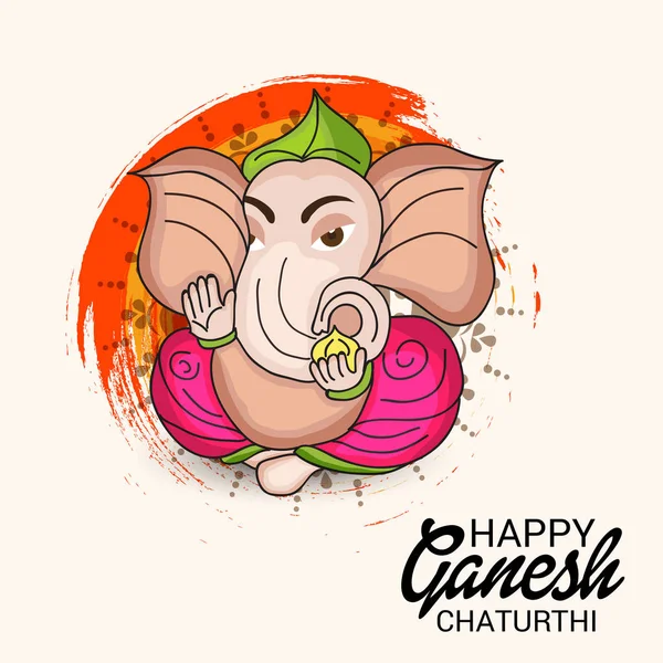 Ganesh Chaturthi kutlama Festivali için vektör çizim yaratıcı kartı, Poster veya başlık sayfası.