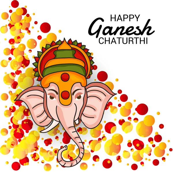 Vektoros Illusztráció Kreatív Kártya Poszter Vagy Zászló Fesztivál Ganesh Chaturthi — Stock Vector