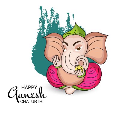 Ganesh Chaturthi kutlama Festivali için vektör çizim yaratıcı kartı, Poster veya başlık sayfası.