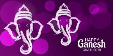 Ganesh Chaturthi kutlama Festivali için vektör çizim yaratıcı kartı, Poster veya başlık sayfası.