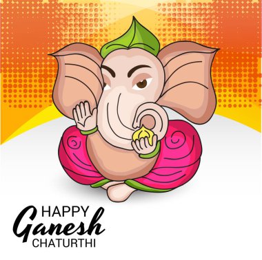 Ganesh Chaturthi kutlama Festivali için vektör çizim yaratıcı kartı, Poster veya başlık sayfası.