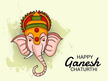 Ganesh Chaturthi kutlama Festivali için vektör çizim yaratıcı kartı, Poster veya başlık sayfası.