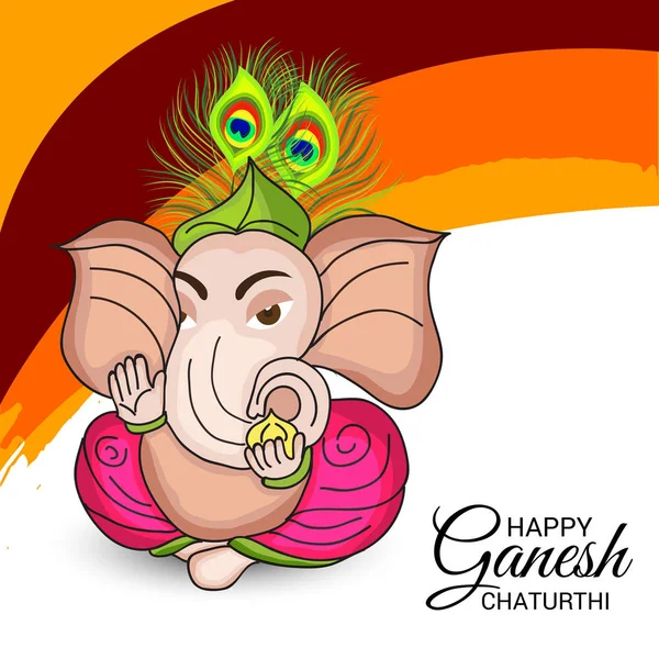 Ganesh Chaturthi kutlama Festivali için vektör çizim yaratıcı kartı, Poster veya başlık sayfası.