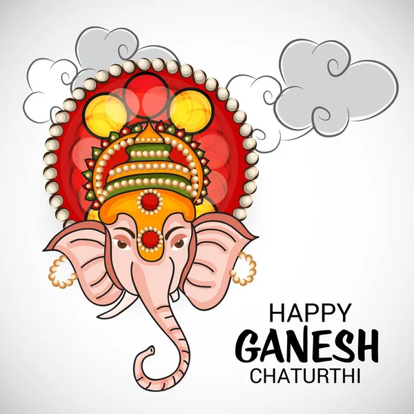 Ganesh Chaturthi 축제에 크리에이 포스터 배너의 일러스트 — 스톡 벡터