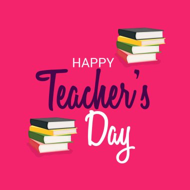 Mutlu öğretmenin gün için bir arka plan vektör çizim.