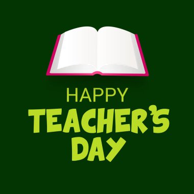 Mutlu öğretmenin gün için bir arka plan vektör çizim.