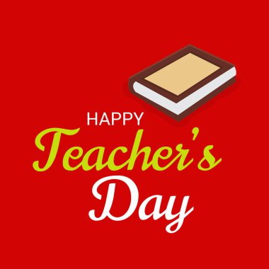 Mutlu öğretmenin gün için bir arka plan vektör çizim.