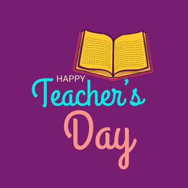 Mutlu öğretmenin gün için bir arka plan vektör çizim.