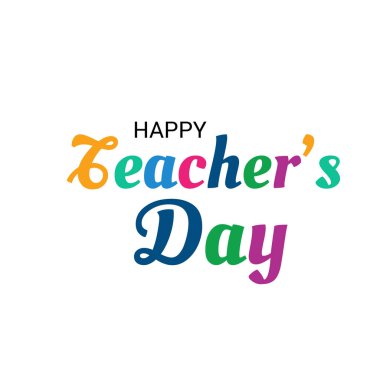 Mutlu öğretmenin gün için bir arka plan vektör çizim.