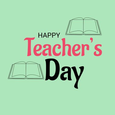 Mutlu öğretmenin gün için bir arka plan vektör çizim.