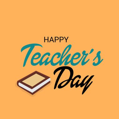 Mutlu öğretmenin gün için bir arka plan vektör çizim.