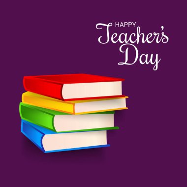 Mutlu öğretmenin gün için bir arka plan vektör çizim.