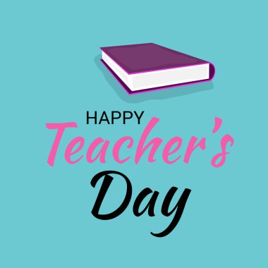 Mutlu öğretmenin gün için bir arka plan vektör çizim.