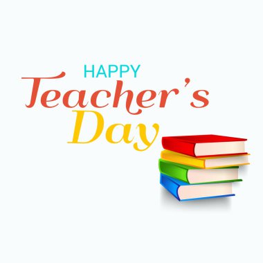 Mutlu öğretmenin gün için bir arka plan vektör çizim.