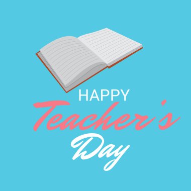 Mutlu öğretmenin gün için bir arka plan vektör çizim.