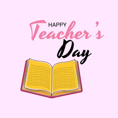 Mutlu öğretmenin gün için bir arka plan vektör çizim.