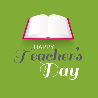 Mutlu öğretmenin gün için bir arka plan vektör çizim.