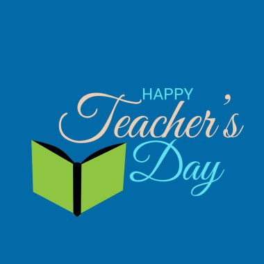 Mutlu öğretmenin gün için bir arka plan vektör çizim.