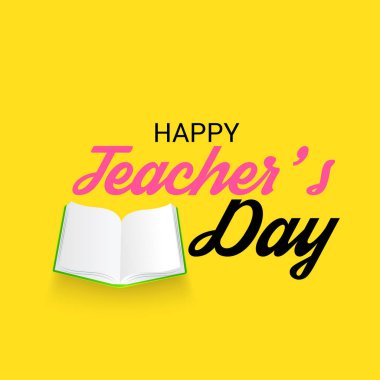 Mutlu öğretmenin gün için bir arka plan vektör çizim.