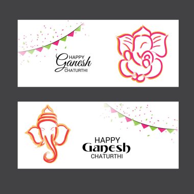 Ganesh Chaturthi kutlama Festivali için vektör çizim yaratıcı kartı, Poster veya başlık sayfası.