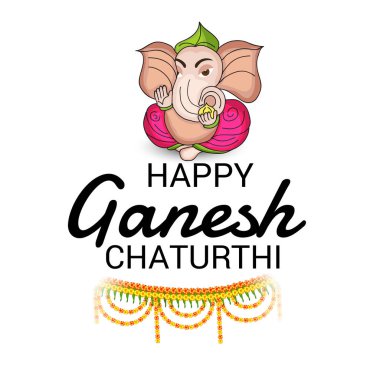 Ganesh Chaturthi kutlama Festivali için vektör çizim yaratıcı kartı, Poster veya başlık sayfası.