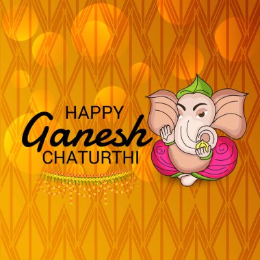 Ganesh Chaturthi kutlama Festivali için vektör çizim yaratıcı kartı, Poster veya başlık sayfası.