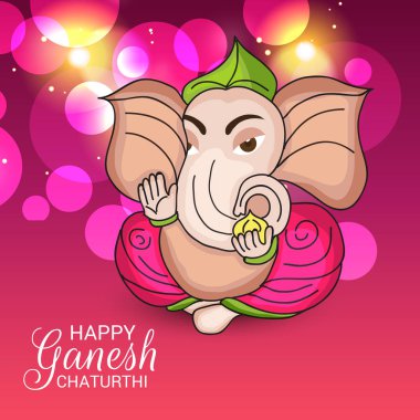 Ganesh Chaturthi kutlama Festivali için vektör çizim yaratıcı kartı, Poster veya başlık sayfası.