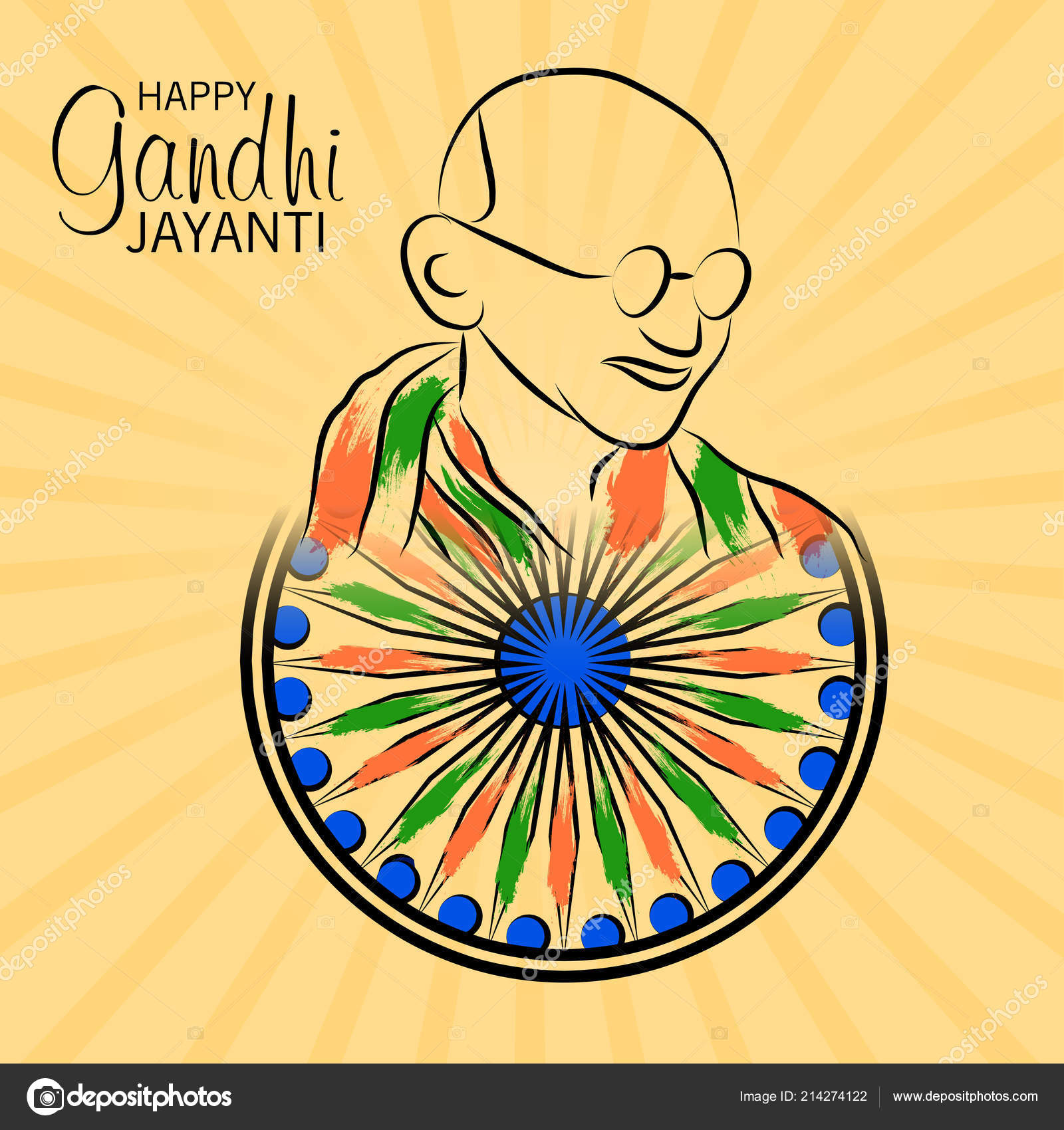Vector Illustration Background 2Nd October Gandhi Jayanti Celebration Stock  Vector Image by ©SSDN #214274122