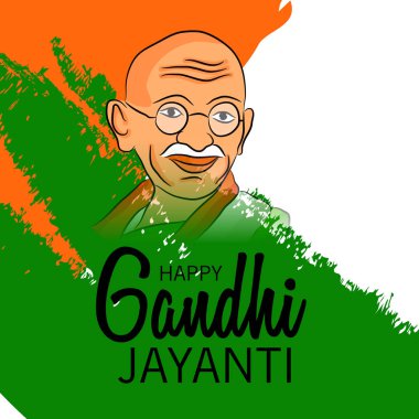 2 Ekim Gandhi Jayanti Kutlamaları için Vektör illüstrasyonu.