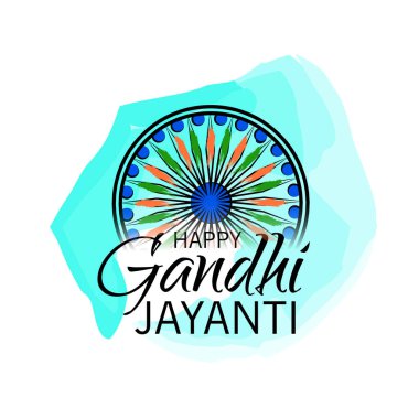 2 Ekim Gandhi Jayanti Kutlamaları için Vektör illüstrasyonu.