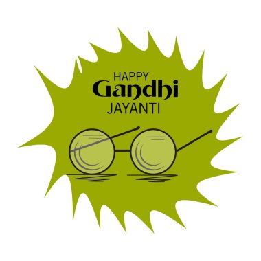 2 Ekim Gandhi Jayanti Kutlamaları için Vektör illüstrasyonu.