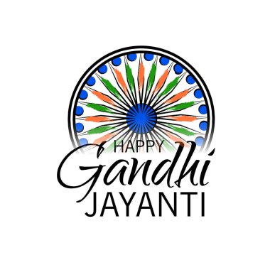 2 Ekim Gandhi Jayanti Kutlamaları için Vektör illüstrasyonu.