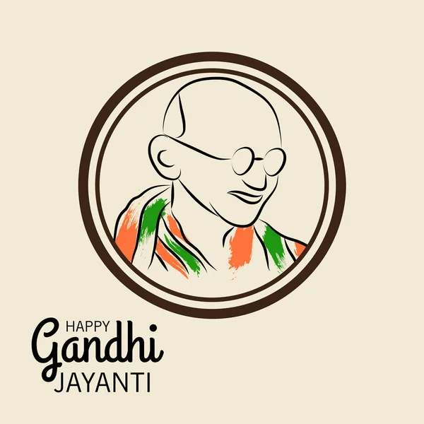 Ilustración Vectorial Fondo Para Celebración Gandhi Jayanti Del Octubre — Vector de stock