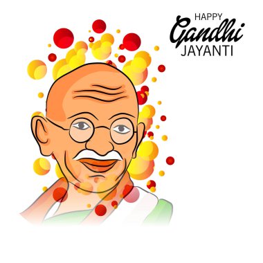 2 Ekim Gandhi Jayanti Kutlamaları için Vektör illüstrasyonu.