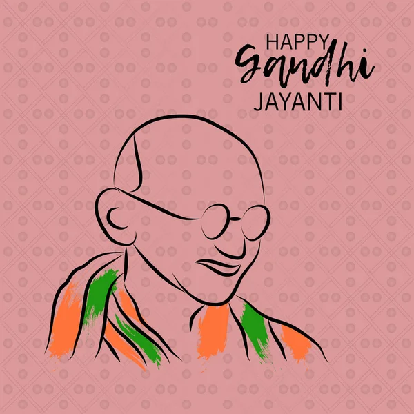Ilustración Vectorial Fondo Para Celebración Gandhi Jayanti Del Octubre — Vector de stock