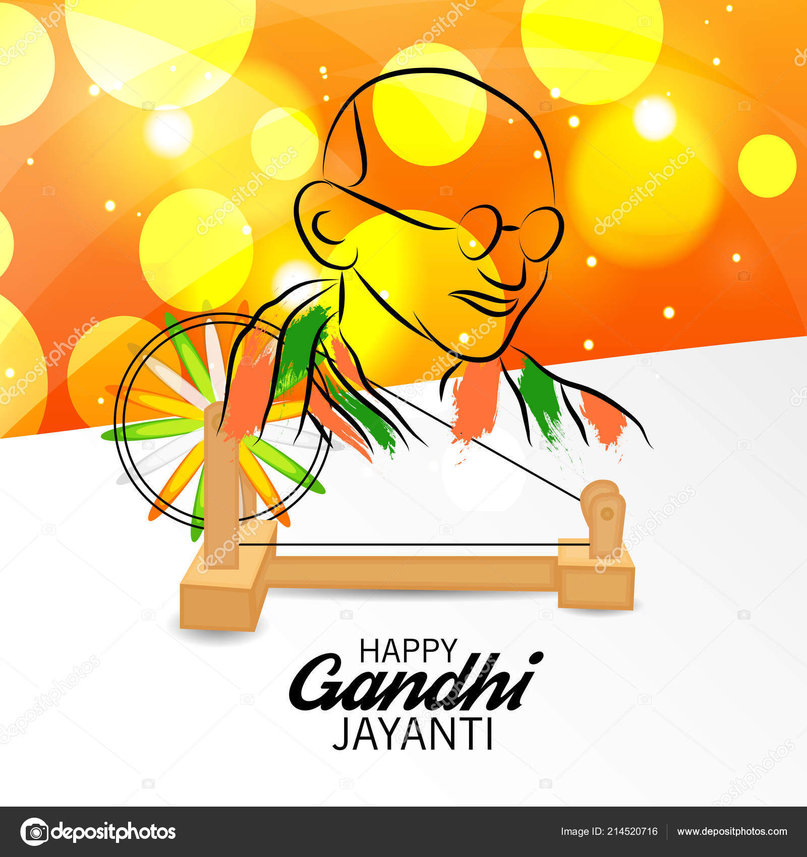 Vector Illustration Background 2Nd October Gandhi Jayanti Celebration Stock  Vector Image by ©SSDN #214520716