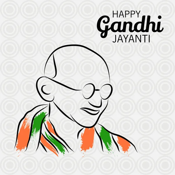 Ilustración Vectorial Fondo Para Celebración Gandhi Jayanti Del Octubre — Vector de stock