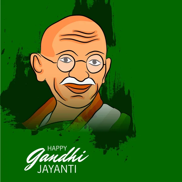 Ilustración Vectorial Fondo Para Celebración Gandhi Jayanti Del Octubre — Vector de stock