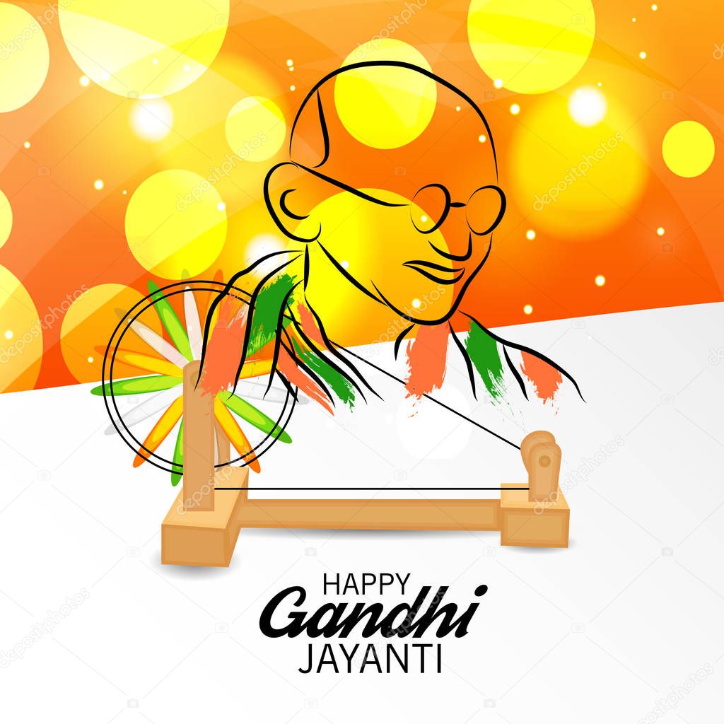 Vector illustration of a Background for 2nd October Gandhi Jayanti Celebration.