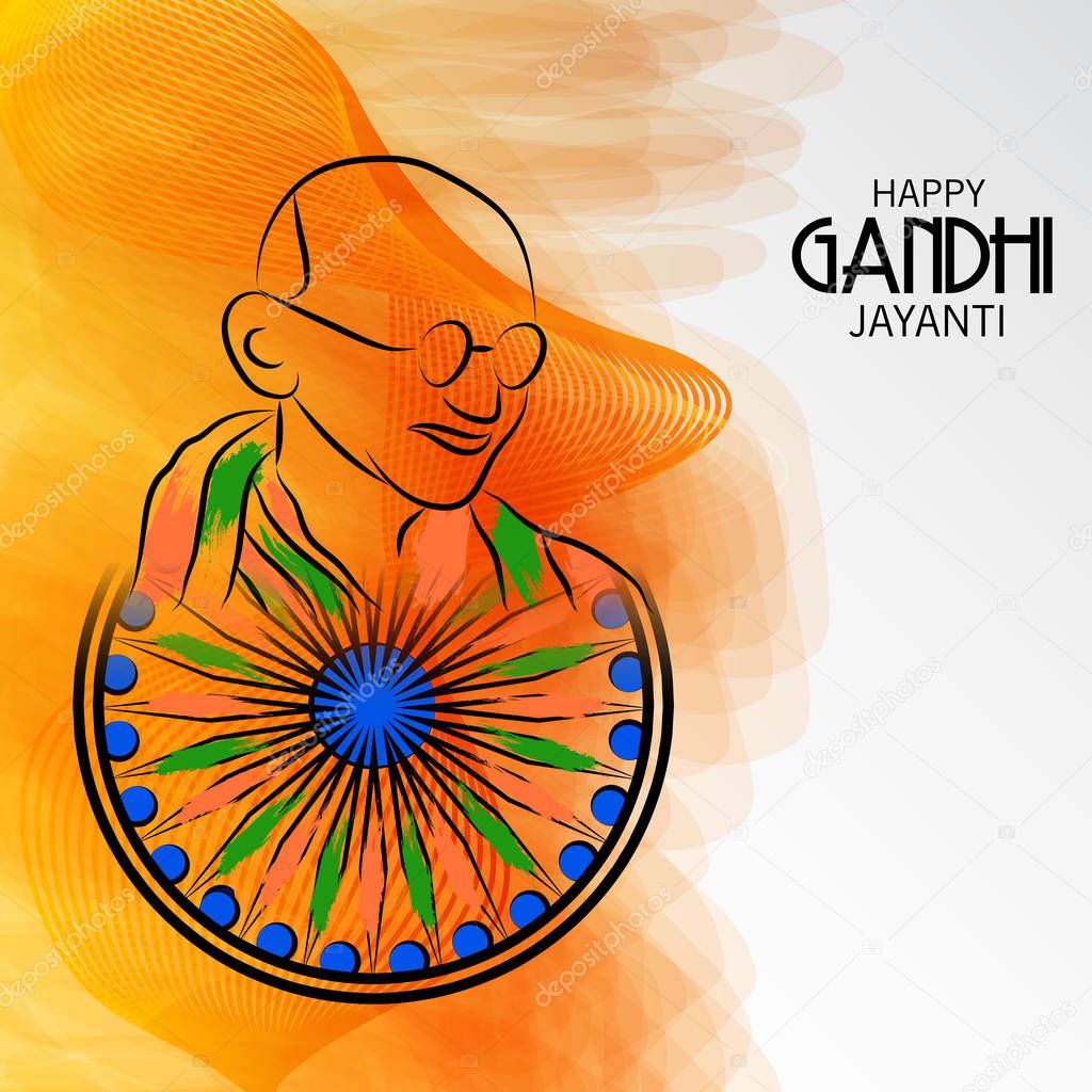 Vector illustration of a Background for 2nd October Gandhi Jayanti Celebration.