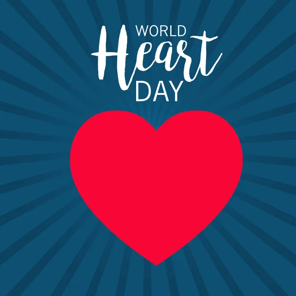 Векторна Ілюстрація Всесвітнього Дня Серця — стоковий вектор